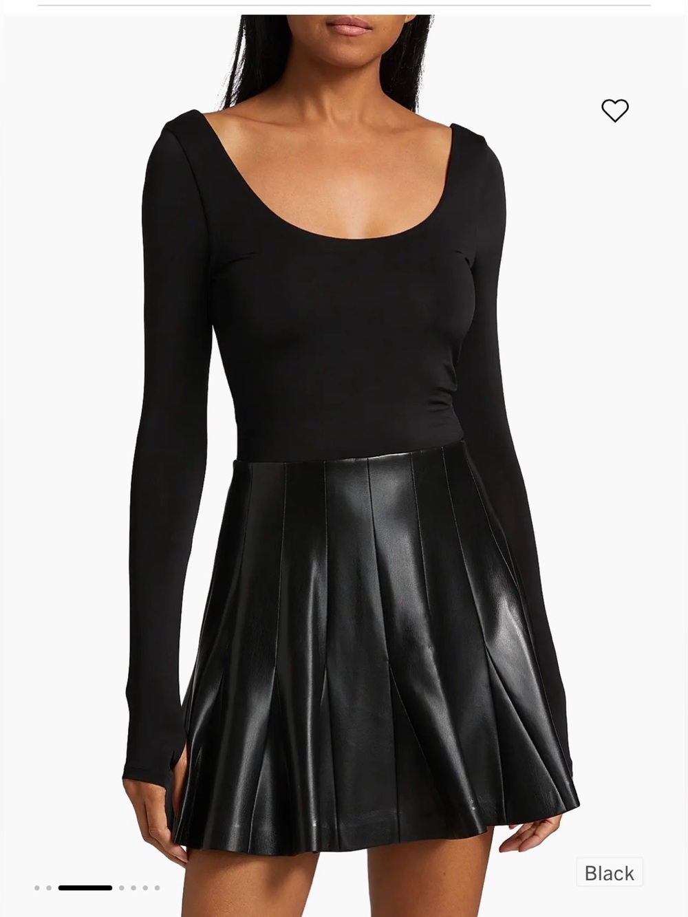 Alice + Olivia Black Long-Sleeve Mini Dress